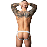 Male Power Marble Print Male Jock Strap White Jocks and G-Strings